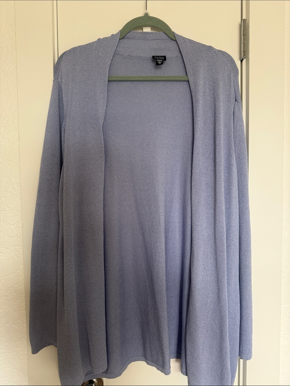 Eileen Fisher Lavender Open-Front Lightweight Cardigan